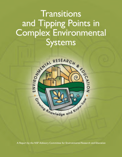 ERE Report, Transitions and Tipping Points in Complex Environmental Systems