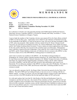 Letter From Ed Seidel to MPSAC