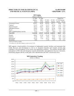 MPS FY2011 Budget Request
