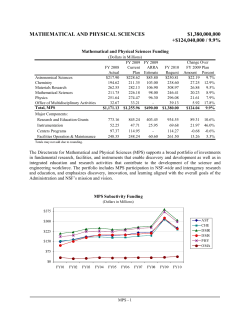 MPS FY2010 Budget Request