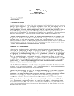 MPSAC Minutes from April 2-4, 2009