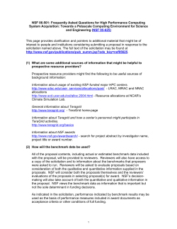 OCI Solicitation FAQs
