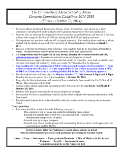 Concerto Competition Guidelines