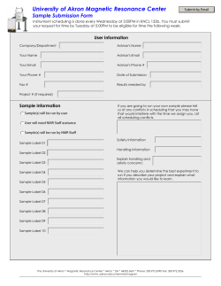 MRC Sample Submission Form
