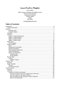 FindFoci User Manual