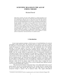Scientific Realism and String Theory