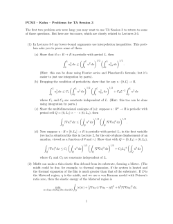 Problem Set 3