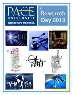 Pace-Wide Research Days 2013 Booklet