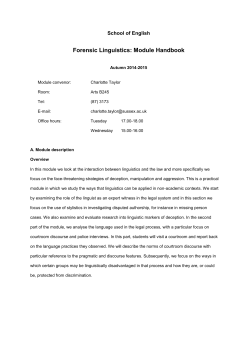 Forensic Linguistics [PDF 209.22KB]