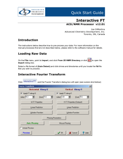 ACD/NMR Processor: Interactive FT