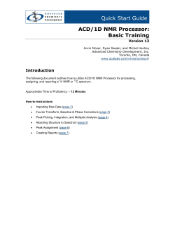 ACD/1D NMR Processor: Basic Training