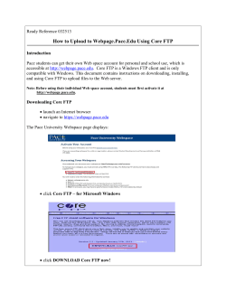 How to Upload to Webpage.Pace.Edu Using Core FTP
