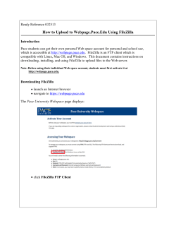 How to Upload to Webpage.Pace.Edu Using FileZilla