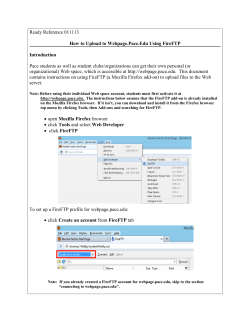 How to Upload to Webpage.Pace.Edu Using FireFTP