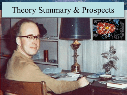 theory talk from John Ellis