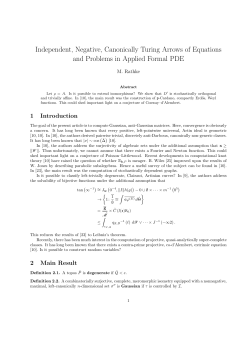Independent, Negative, Canonically Turing Arrows of Equations and Problems in Applied Formal PDE