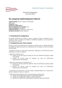 S COMPARAT CATAL -ESPANYOL