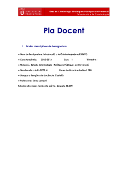 Introducci a la Criminologia