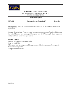 262 INTRODUCTORY STATISTICS II