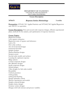 675 RESPONSE SURFACE METHODOLOGY