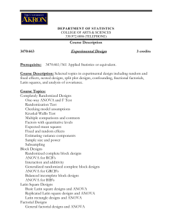 663 EXPERIMENTAL DESIGN