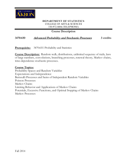 650 ADVANCED PROBABILITY AND STOCHASTIC PROCESSES