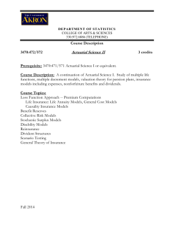 572 ACTUARIAL SCIENCE II