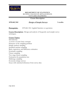 565 DESIGN OF SAMPLE SURVEYS