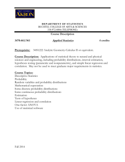 561 APPLIED STATISTICS