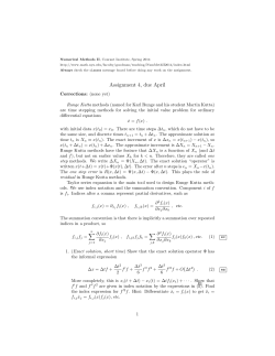 Runge Kutta time stepping.