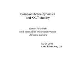 Joe Polchinski s talk