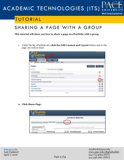 Sharing a Page with a Group