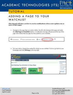 Adding a Page to Your Watchlist