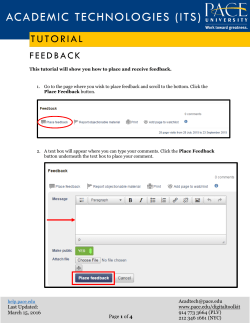 Feedback