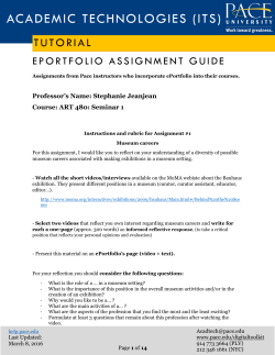 ePortfolio Assignment Guide
