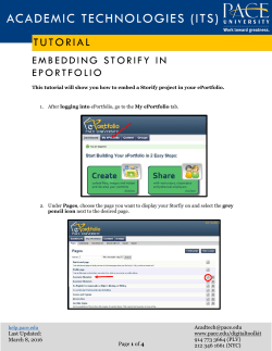 Embedding Storify in ePortfolio