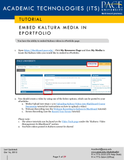 Embed Kaltura Media in ePortfolio