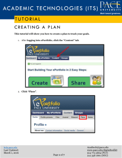 Creating a Plan