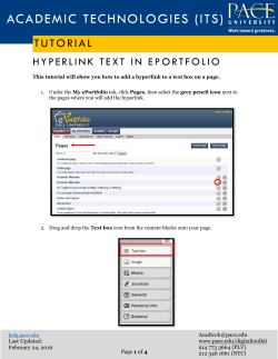 Hyperlink Text in Eportfolio