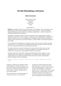 On Not Simulating a Universe