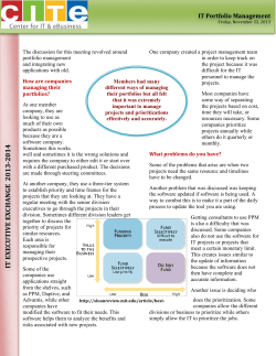 IT Portfolio Management