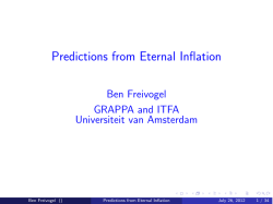 Predictions from Eternal Inflation