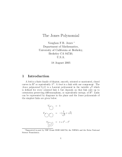 The Jones polynomial