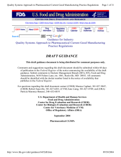 FDA Guidance for Industry