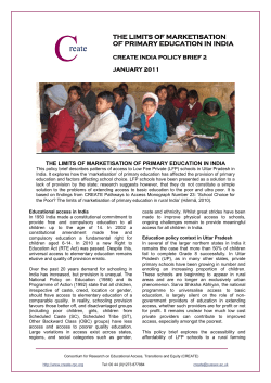 The Limits of Marketisation of Primary Education in India