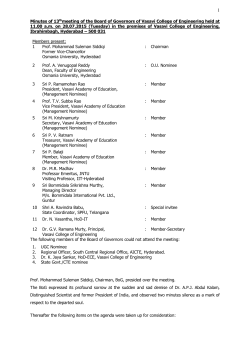 TEQIP - Phase-II BoG MOM, dated 28-07-2015