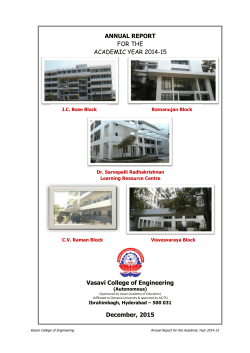 TEQIP - ANNUAL REPORT 2014-15