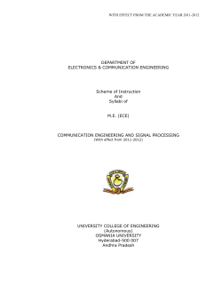 Click here to view - Scheme of Instruction and Syllabi of M.E.Communication Engineering and Signal Processing (ECE)