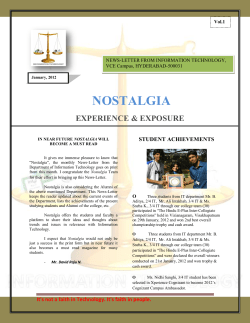 NOSTALGIA - News Letter - Volume 05