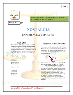 NOSTALGIA - News Letter - Volume 06